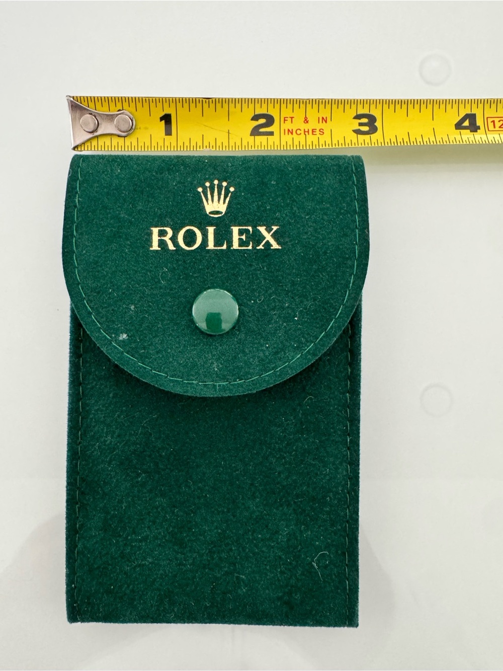 Rolex Watch Travel Jewelry Case Soft Pouch + Insert in Green & Gold - Picture 7 of 8